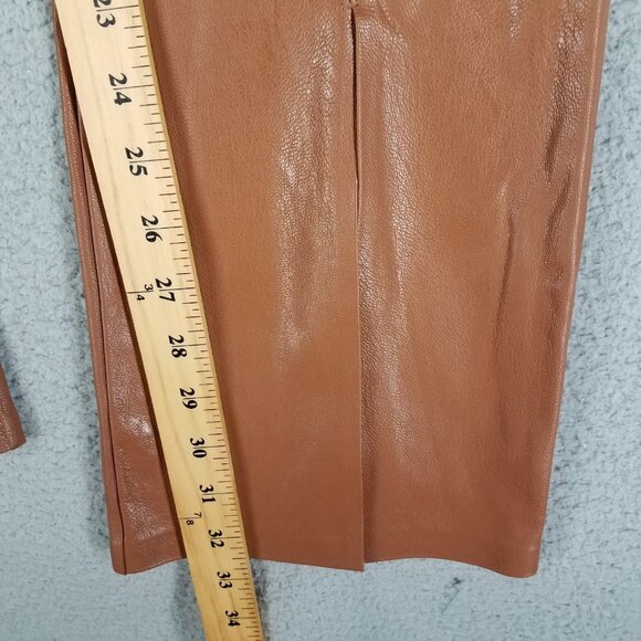 Commando Split Front Pants Women's Medium Faux Leather Bootcut Pull On Stretch - Picture 10 of 13